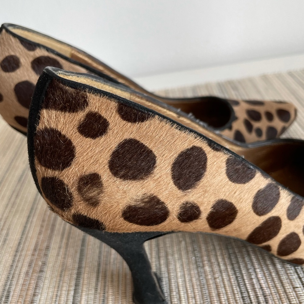Stuart Weizmann Calf Hair Animal Print Pumps - Picture 14 of 14